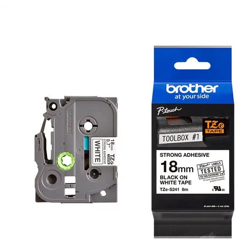 Brother traka,TZE241 18mm B/W Slike