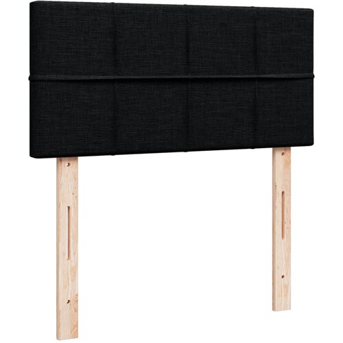  Krevet s oprugama i madracem crni 90x200 cm od tkanine Slike