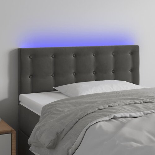  LED uzglavlje tamnosivo 100x5x78/88 cm baršunasto Cene