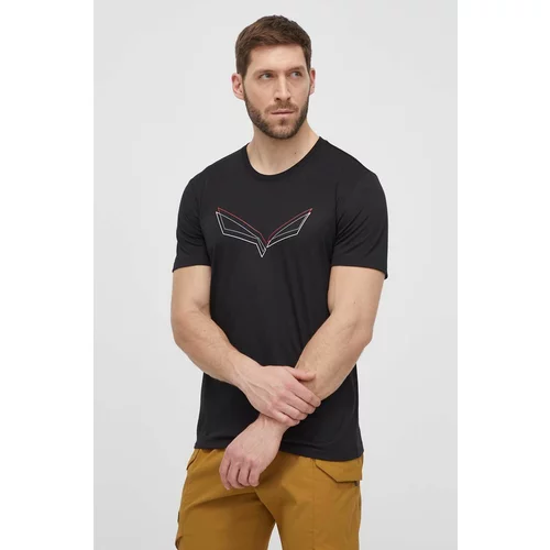 Salewa Sportska majica kratkih rukava Pure Eagle Frame Dry boja: crna, s tiskom
