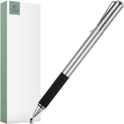 TECH-PROTECT STYLUS PEN SILVER PRECISE PEN ZA TABLICO IN TELEFON, (21980307) Slike