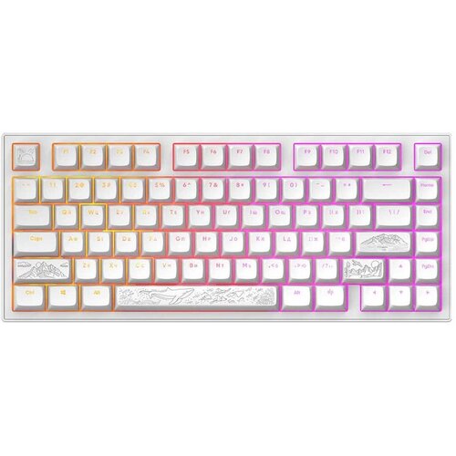 Dark Project ALU81A Terra Nostra žična mehanička gaming tastatura 75%, bela Cene