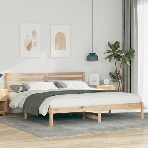 vidaXL Krevetna konstrukcija Smeđa 180 x 200 cm Čvrsta borova drva Cene