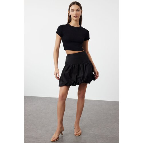 Trendyol Black Balloon Mini Length Woven Skirt Slike