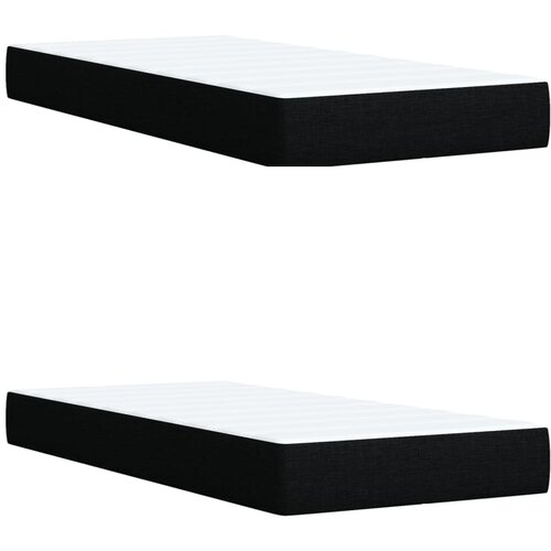  Krevet s oprugama i madracem crni 200x200 cm od tkanine Slike