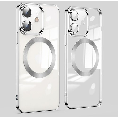 INORCO Za iPhone 11 Funda magnetica para tel&amp;eacute;fono Protector de lente de vidrio Acr&amp;iacute;lico + TPU Galvanoplastia transparente Cubierta de tel&amp;eacute;fono transparente, (22036876) Slike