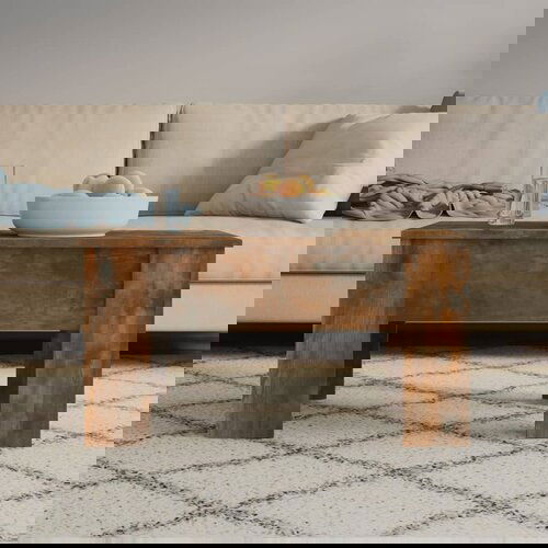 VidaXL Stolić za kavu boja hrasta 79 x 49 x 41 cm konstruirano drvo Slike