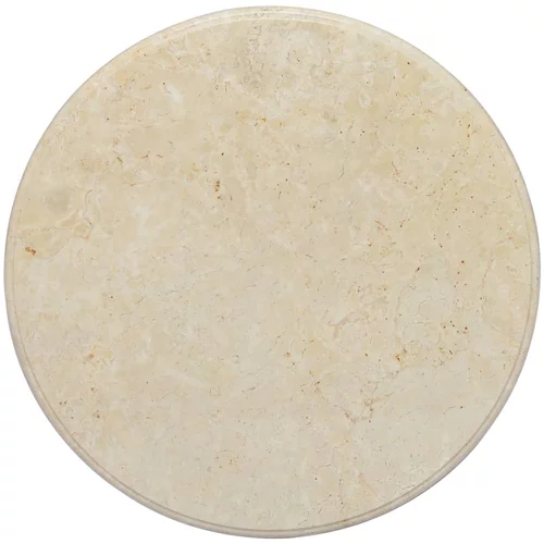 vidaXL Mizna plošča krem Ø 60x2,5 cm marmor