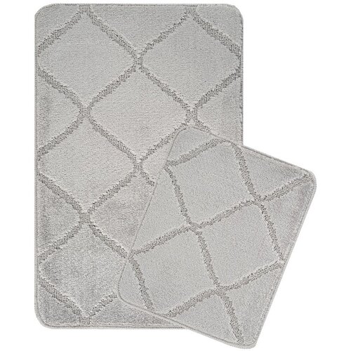 Foutastic Svetlo sive kopalniške preproge v kompletu 2 ks 50x80 cm Cizgili – Cene