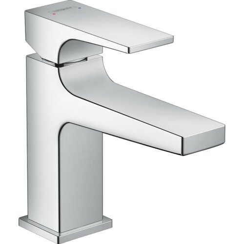 Hansgrohe Metropol 100 Chrome Air Power EcoSmart baterija (slavina) za umivaonik sa odlivnim ventilom sifona push-open metalnim 32500000 Slike