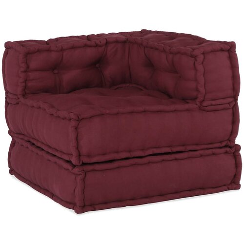 vidaXL Modularni Pouffe Maroon 70x70x54 Tkanina Cene