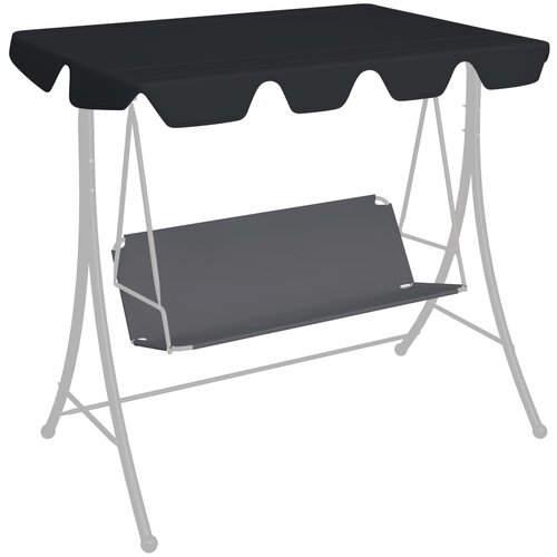 vidaXL Streha za vrtno gugalnico črna 188/168x145/110 cm, (20580658) Cene
