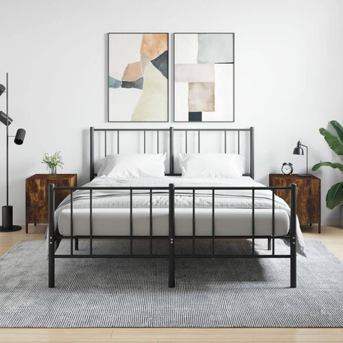 VidaXL Nočna omarica 2 kosa dimljeni hrast 40x40x50 cm inženirski les Slike