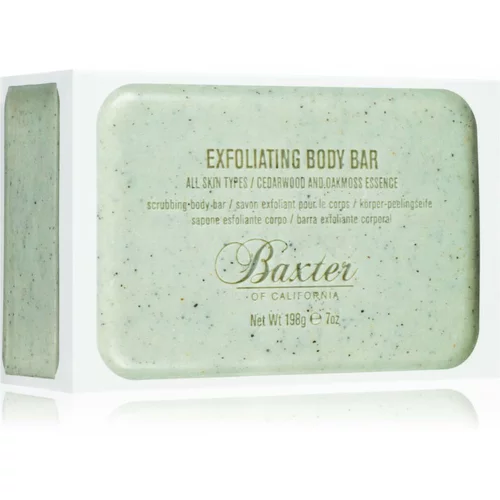 Baxter Of California Exfoliating Body Bar Cedarwood & Oakmoss Essence eksfolijacijski sapun za tijelo za muškarce 198 g