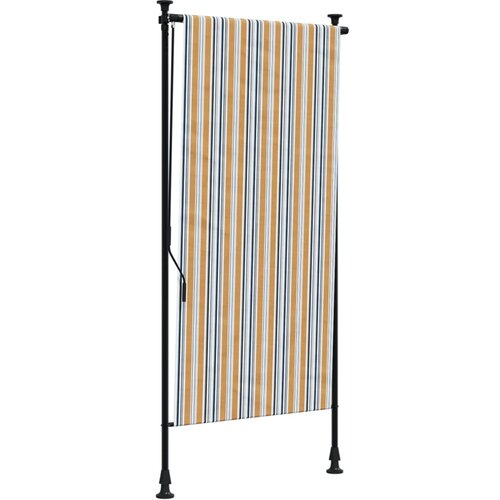 vidaXL Zunanje rolo senčilo rumeno in belo 100x270 cm tkanina in jeklo, (21144227) Cene