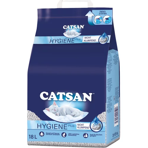 Catsan Hygiene plus pesek za mačke - 18 l