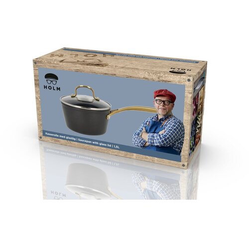 Holm Aluminijska tava za umake s poklopcem/s neprianjajućom povr&amp;scaron;inom prikladna za indukcijsko kuhalo 1,5 l &amp;ndash; Slike