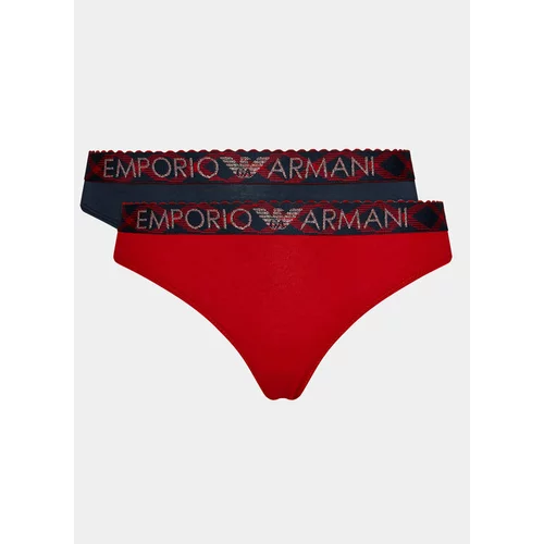 Emporio Armani Underwear Set 2 parov spodnjih hlačk 163334 3F225 28235 Mornarsko modra