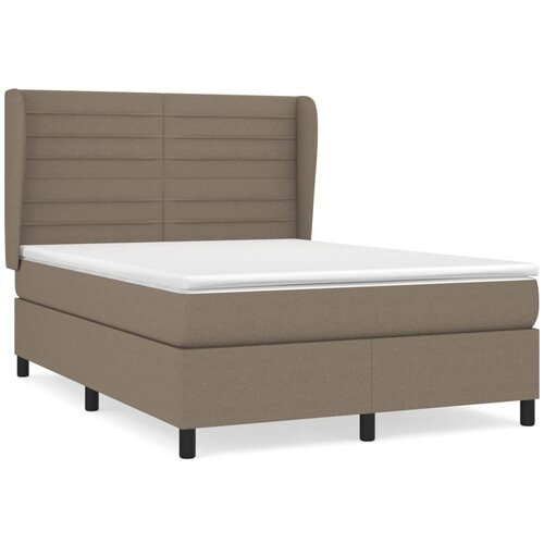 Maison Chic Box spring postelja - Vzmetna postelja z vzmetnico taupe 140x200 cm blago SL21077, (21879217) Cene