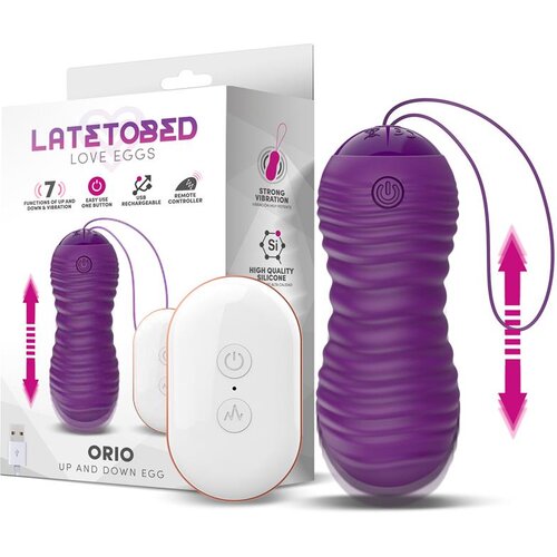 LATETOBED Orio Huevo Vibrating &amp;amp; Telescopic Up &amp;amp; Down Movement Remote Control Purple Slike