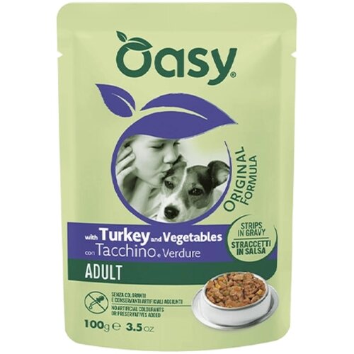 Oasy Strips in Gravy Adult ko&scaron;čki v omaki - puran in zelenjava - 100 g 22 x 100 g Cene