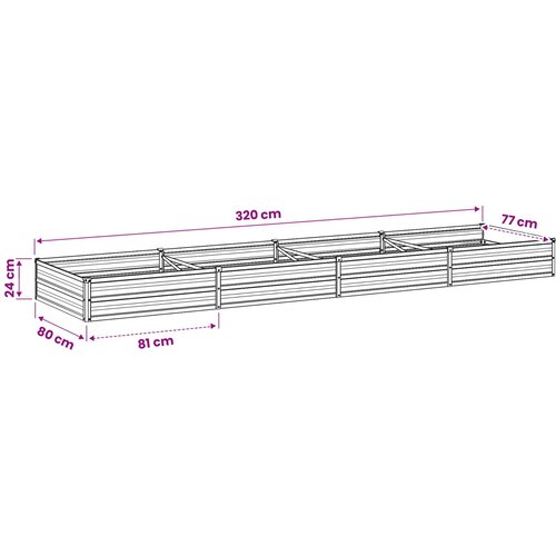  Povi&amp;scaron;eni vrtni krevet Pastelno zelena 320 x 80 x 24 cm Slike