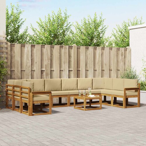 Set vanjskih sofa 11 kom. Prirodna i bež Cene