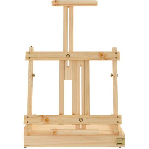 VidaXL Namizno slikarsko stojalo s predalom 41,5x37x12 cm borovina Slike