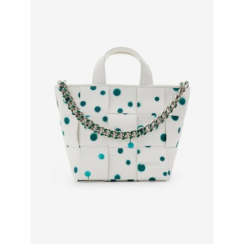 Desigual Women's White Patterned Handbag New Splatter Valdivia - Women Cene