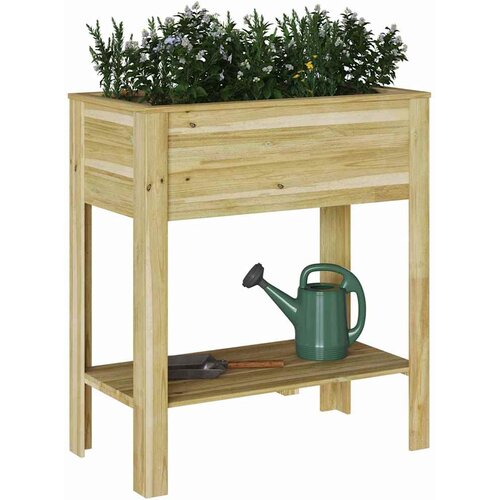  Visoki saksija Smeđa 85,5 x 46,5 x 96 cm Impregnirana borovina Slike