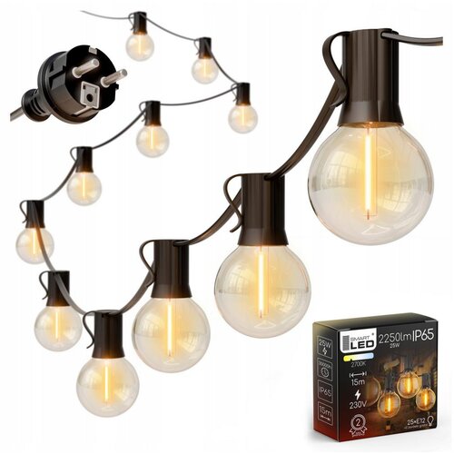  LED spoljni dekorativni niz 25xE12/1W/230V 17,5 m IP65 crna Cene