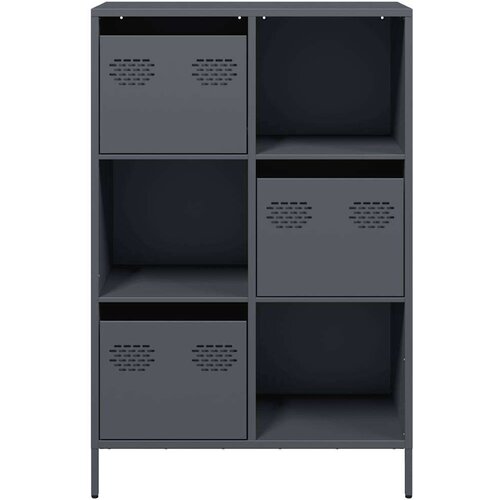 VidaXL Visoka komoda antracit 68x39x103,5 cm od čelika Slike