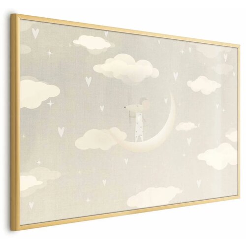  Plakat - Mouse on the Moon 90x60 Zlatni okvir Cene