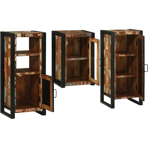  Set namje&amp;scaron;taja za kupaonicu Zidne 3 pcs Čvrsto reciklirano drvo Slike