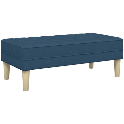  Klupa s jastukom Plava 113 x 57 x 39 cm tkanina Slike