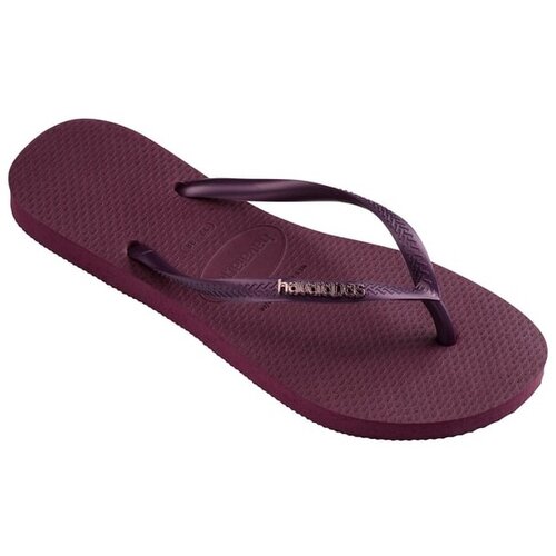 Havaianas Japonke SLIM LOGO METALLIC Vijolična Slike