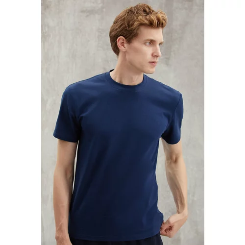 GRIMELANGE CHAD Slim Navy Blue T-Shirt