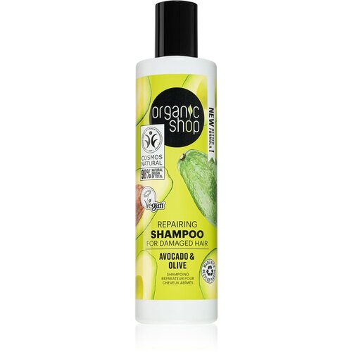Organic Shop Avocado &amp;amp; Olive obnavljajući &amp;scaron;ampon za o&amp;scaron;tećenu kosu 280 ml Slike