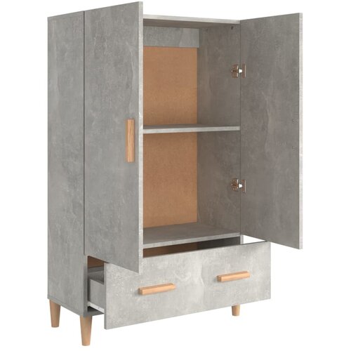  Visoka komoda siva boja betona 70x31x115 cm konstruirano drvo Slike