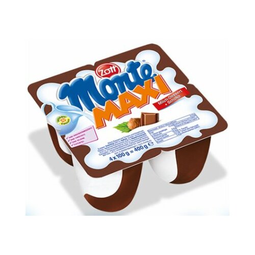 Zott Monte maxi mlečni desert čokolada 100g čaša Slike