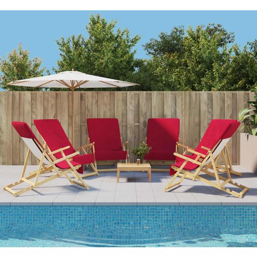 vidaXL Brisače za plažo 6 kosov bordo 60x135 cm tkanina 400 GSM Cene