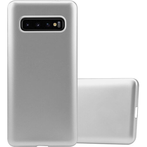 Cadorabo Case, združljiv s Samsungom v kovinskem srebru - za&scaron;čitni pokrov, narejen iz fleksibilnega silikona TPU, (20589554) Cene