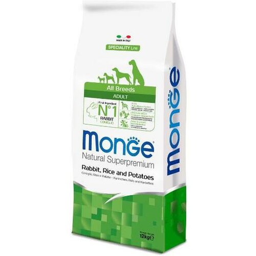 Monge natural superpremium hrana za odrasle pse svih rasa monoprotein zec sa pirinčem i krompirom Cene