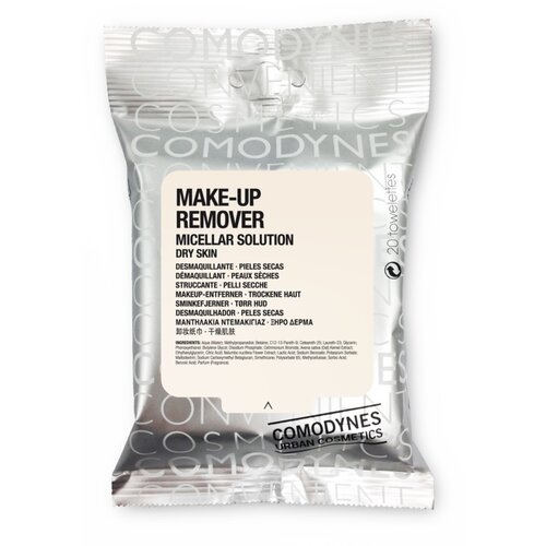 Comodynes Make-up Remover Micellar Solution maramice za skidanje &amp;scaron;minke za suho lice 20 kom Slike