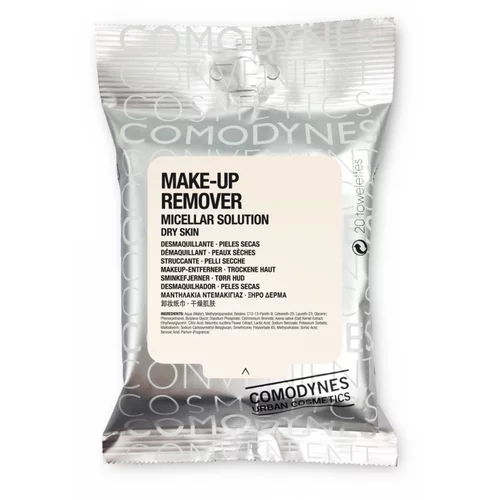 Comodynes Make-up Remover Micellar Solution maramice za skidanje šminke za suho lice 20 kom