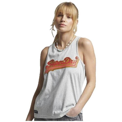 Superdry Majice brez rokavov Débardeur Vintage Logo Seasonal Siva Cene