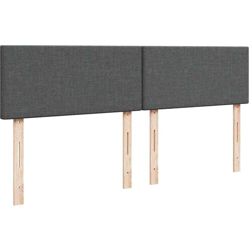 VidaXL Otomanski krevet s madracem i LED tamnosivi 160x200cm tkanine Slike
