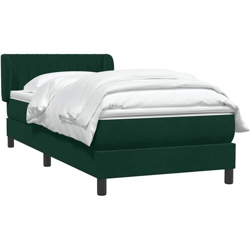 Box Spring krevet s madracem tamnozeleni 80x220 cm bar&amp;scaron;un Slike