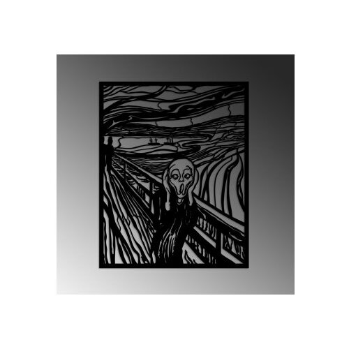 Wallity Zidna dekoracija Grido, 45x56cm, Crna Slike