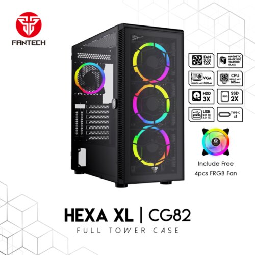 Fantech Kuciste Gaming CG82 Hexa XL crno Cene